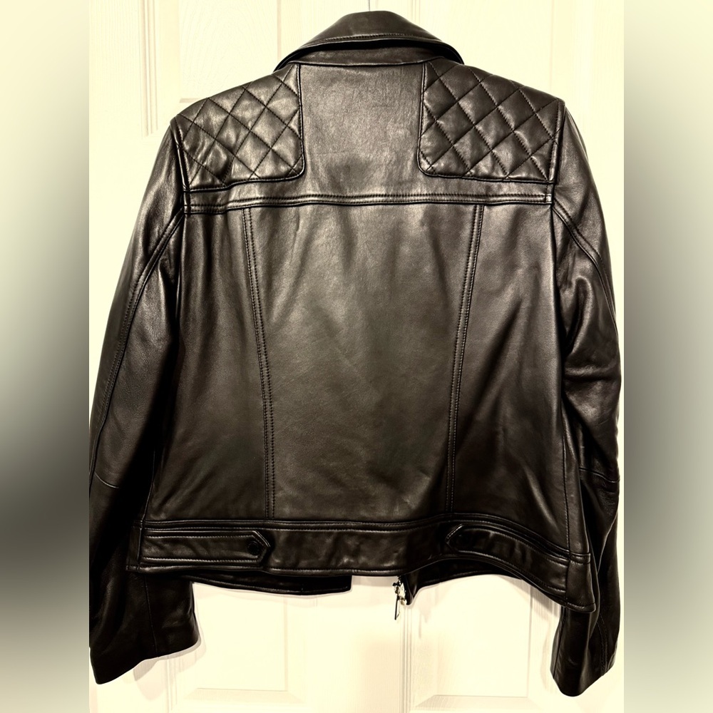 BCBGeneration Black Leather Jacket - Picture 9 of 11
